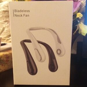 Bladeless Neck Fan in Black and White